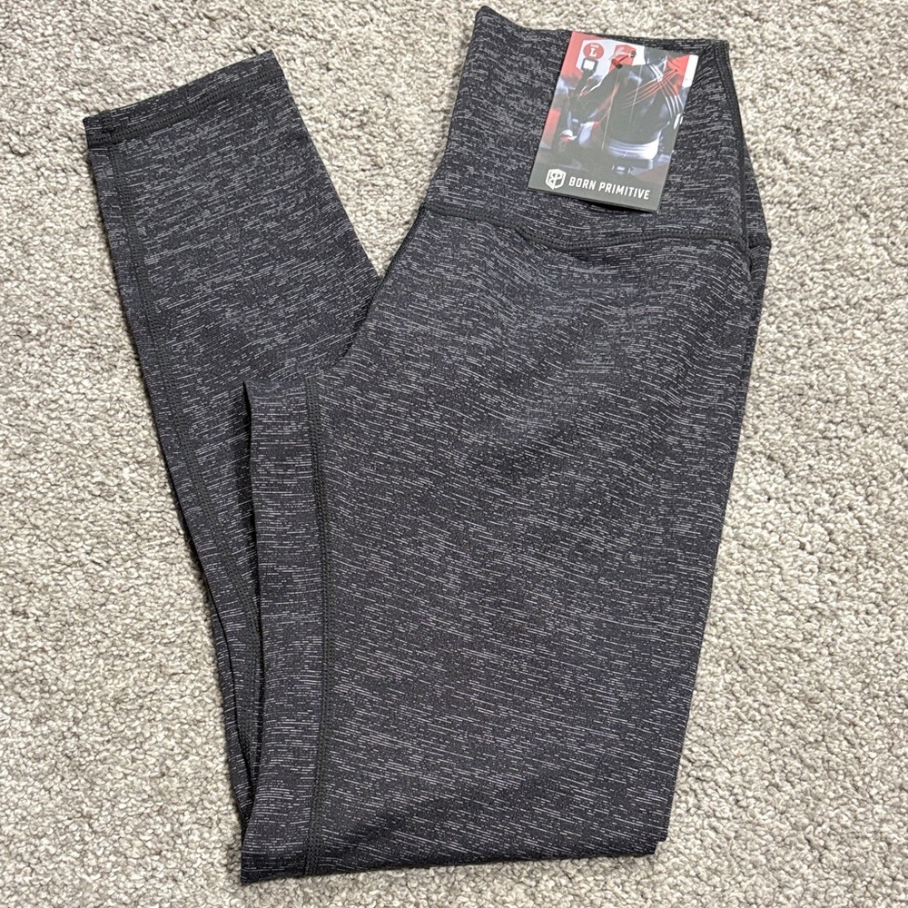 NWT Born Primitive “Your new favorite leggings 2.0” in heather black